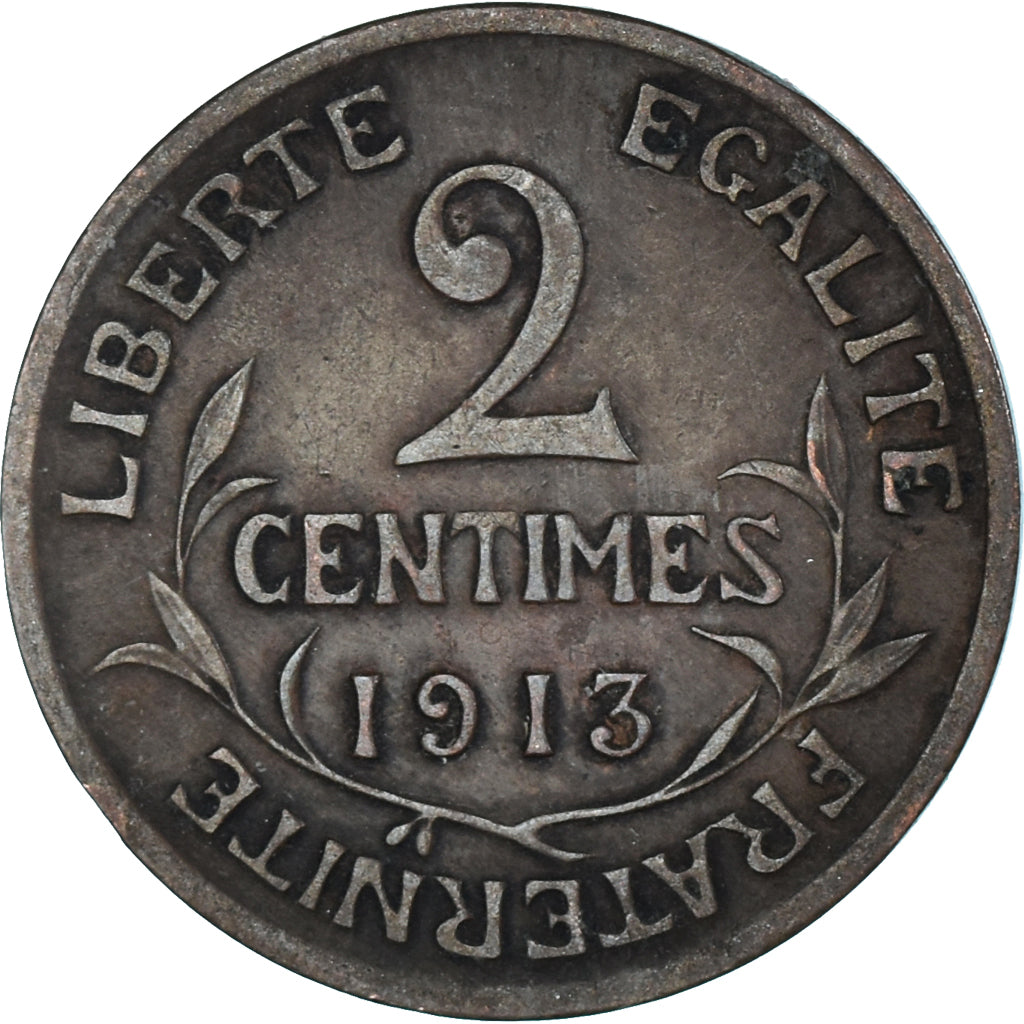 Moneta, Francja, 2 Centimes, 1913