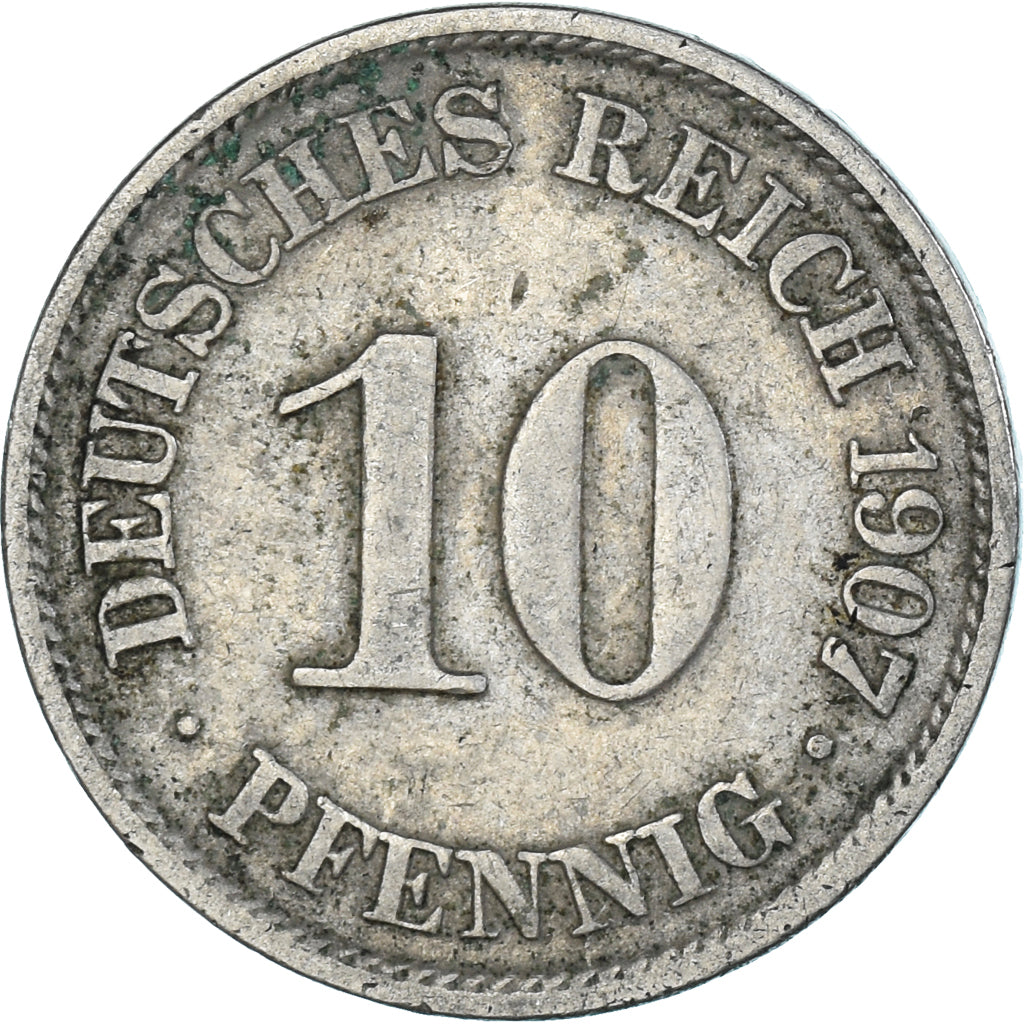 Moneta, Niemcy, 10 Pfennig, 1907