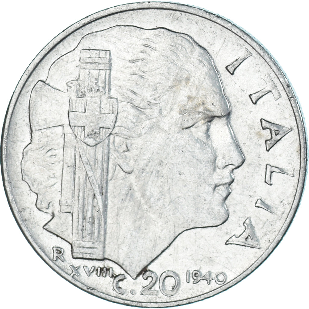 Moneda, Italia, 20 Centesimi, 1940