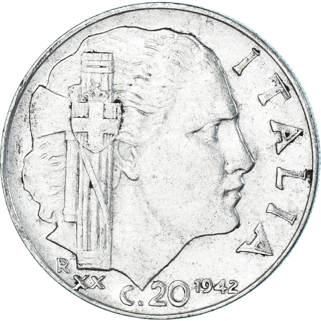 Moneda, Italia, 20 Centesimi, 1942
