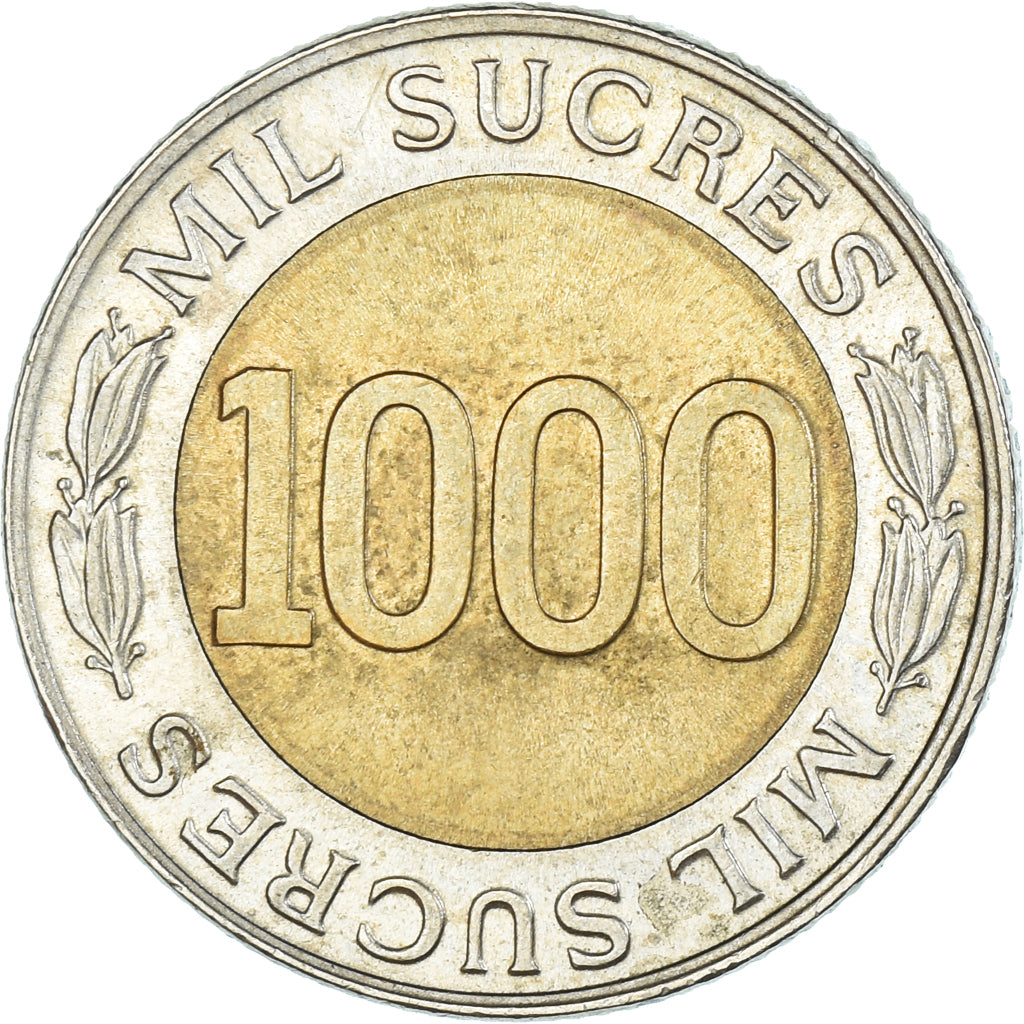 Monnaie, Équateur, 1000 Sucres, 1997