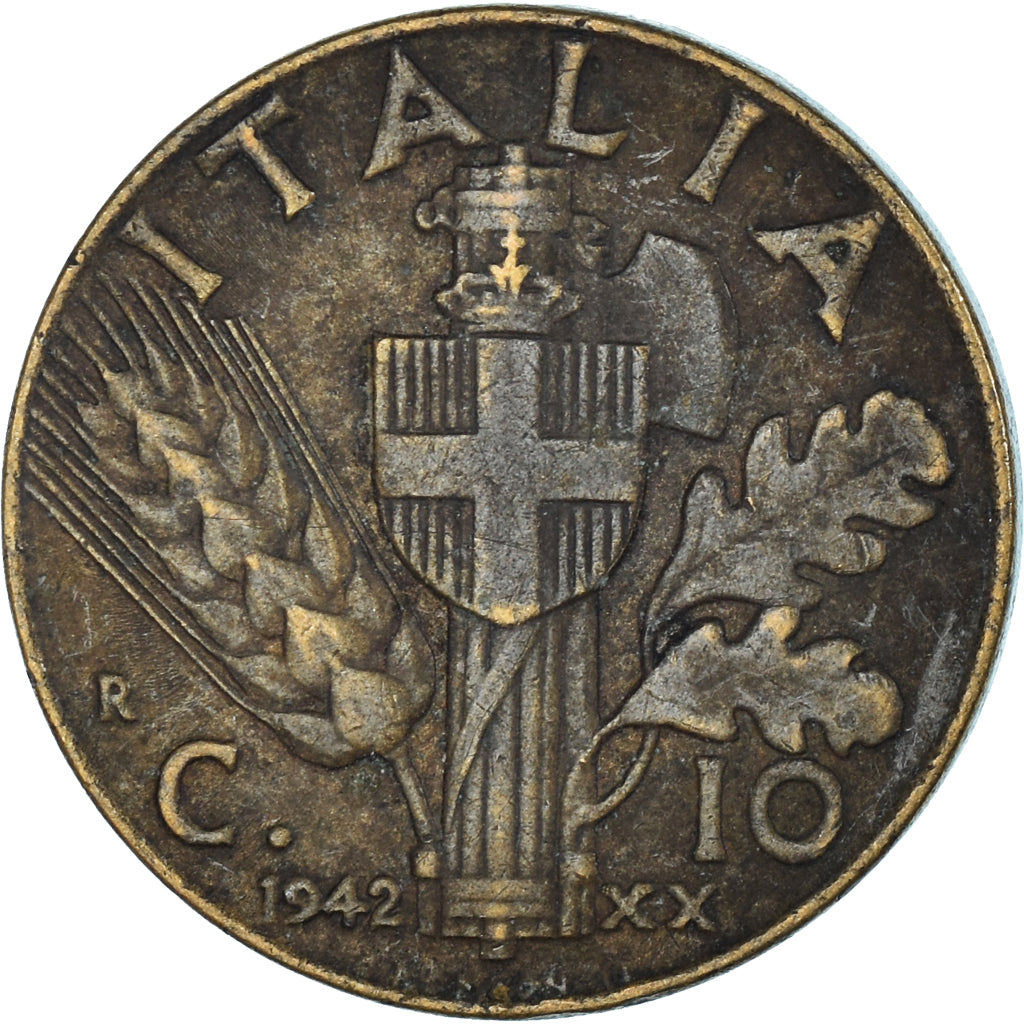 Münze, Italien, 10 Centesimi, 1942