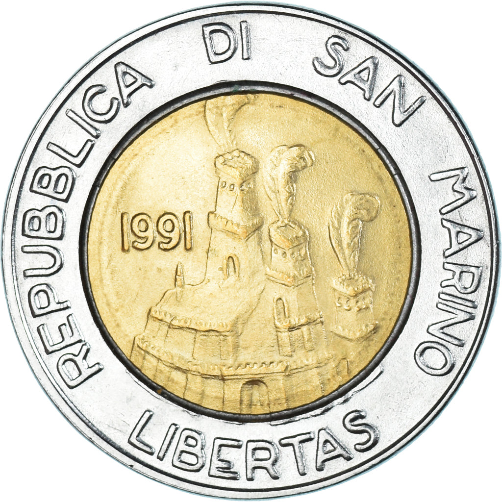 Munten, San Marino, 500 Lire, 1991