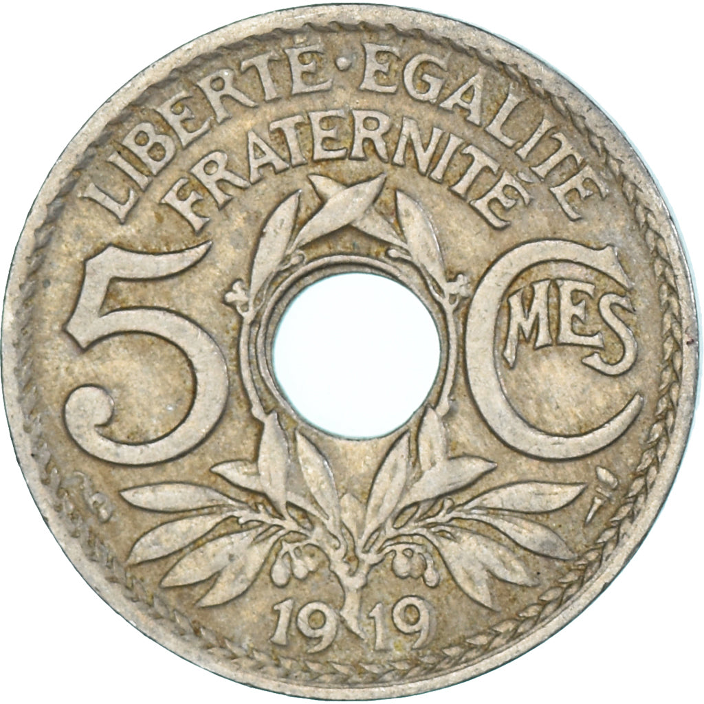 Coin, France, 5 Centimes, 1919