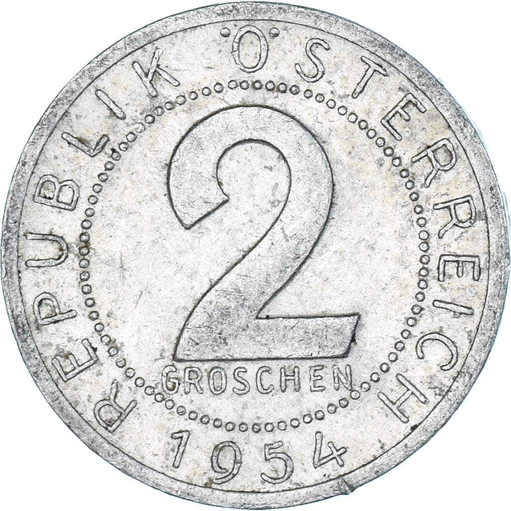 Moeda, Áustria, 2 Groschen, 1954