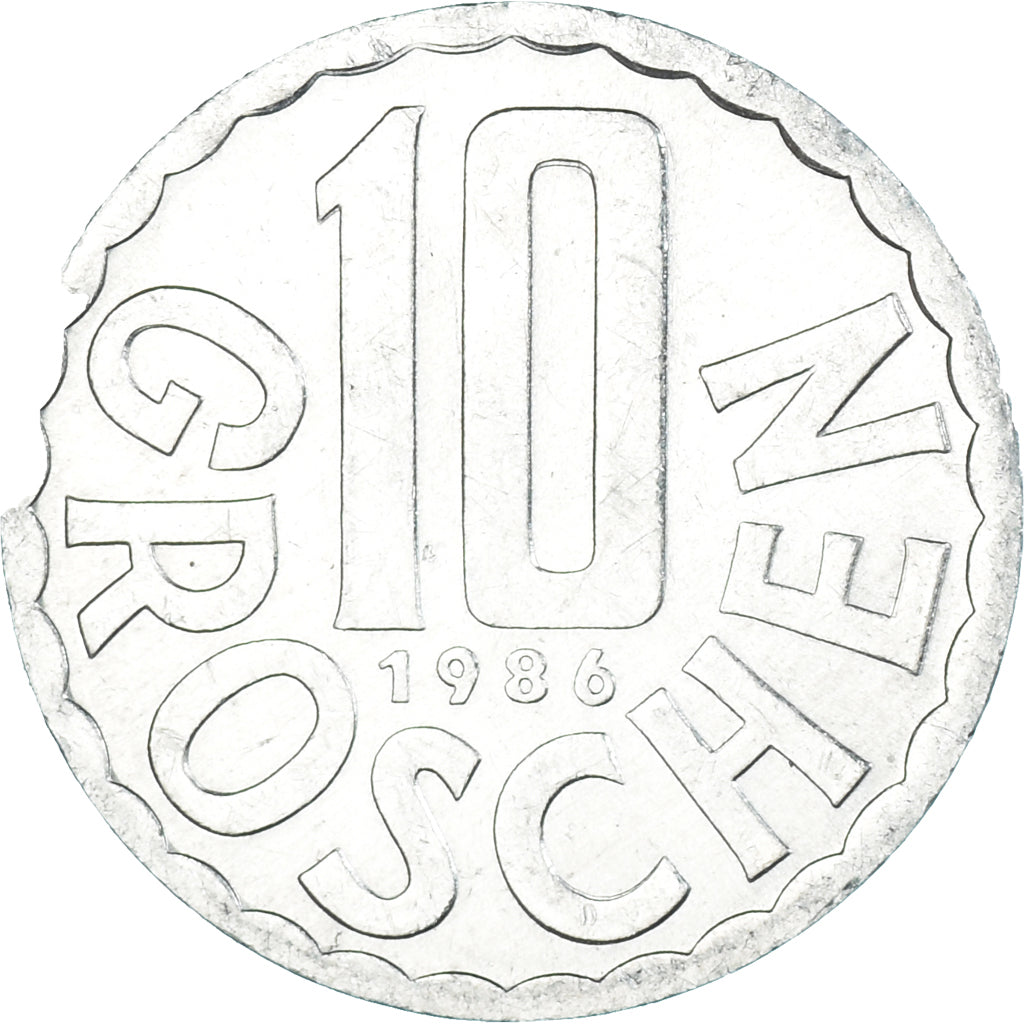 Münze, Österreich, 10 Groschen, 1986