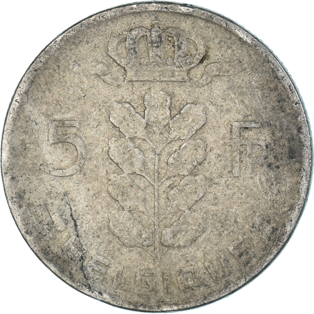 Moneta, Belgio, 5 Francs, 5 Frank, 1966