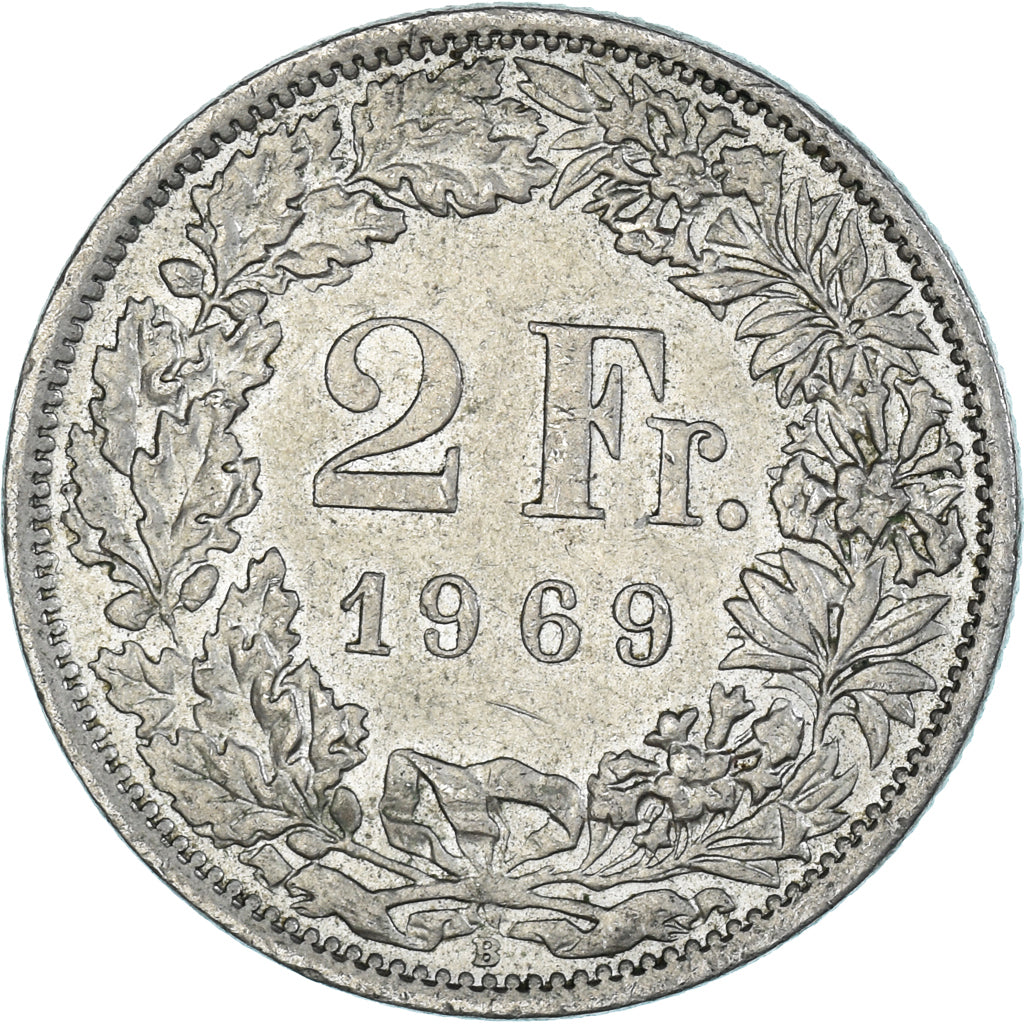 Monnaie, Suisse, 2 Francs, 1969