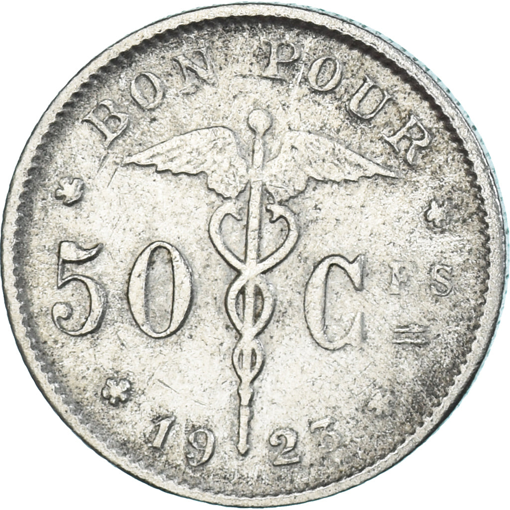 Moneda, Bélgica, 50 Centimes, 1923