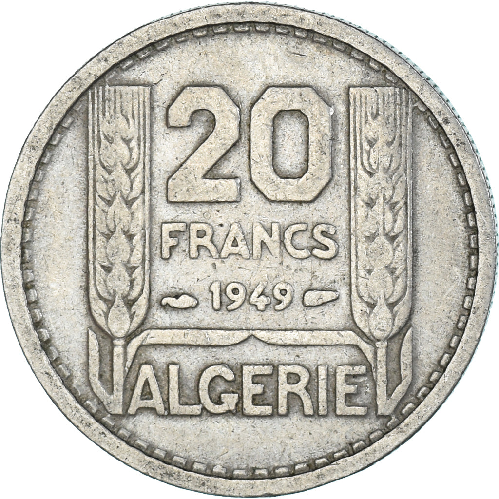 Coin, Algeria, 20 Francs, 1949
