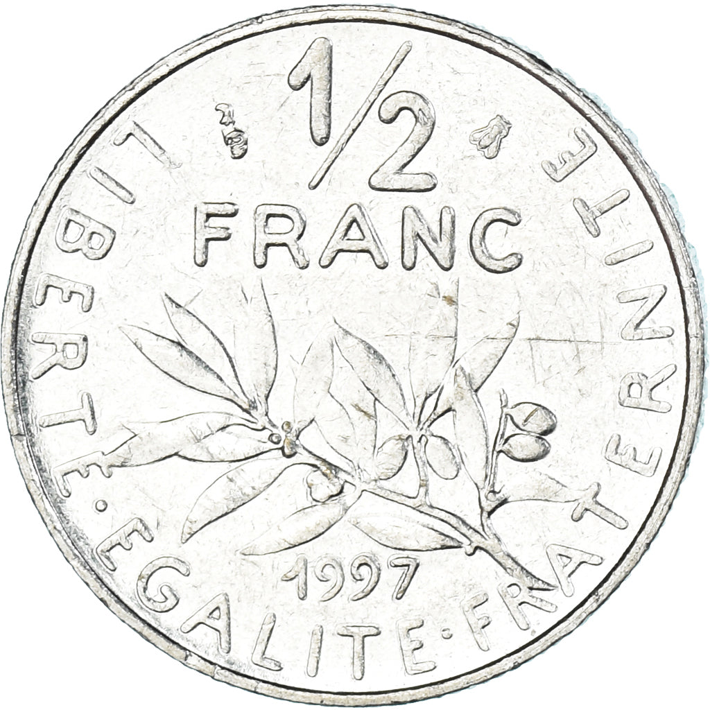 Münze, Frankreich, 1/2 Franc, 1997
