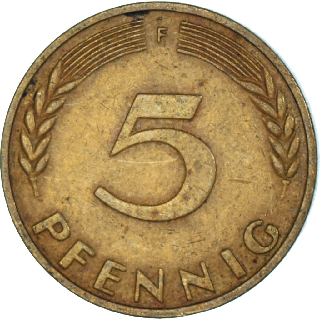 Moeda, Alemanha, 5 Pfennig, 1950