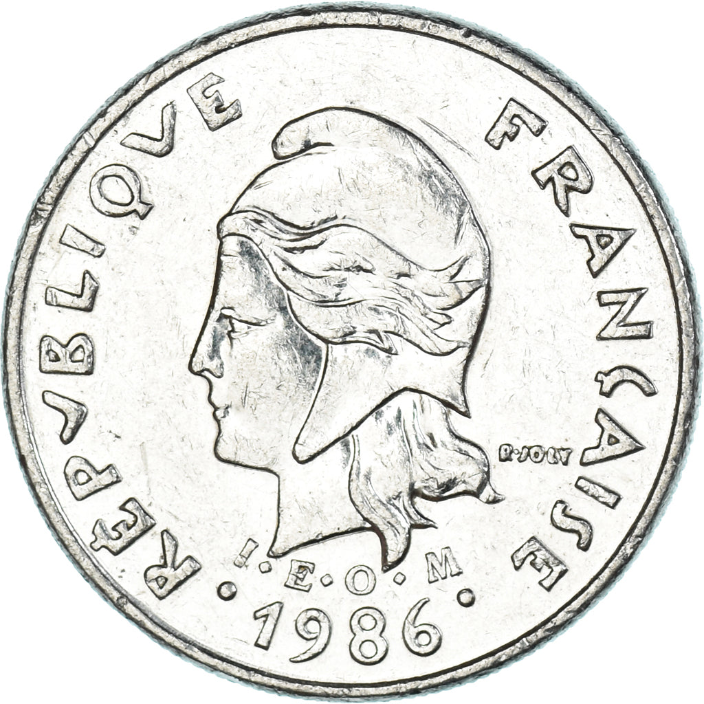 Coin, French Polynesia, 10 Francs, 1986