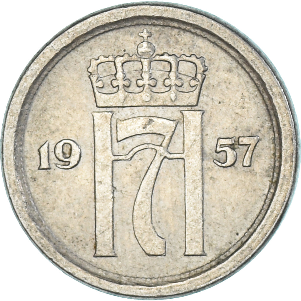 Munten, Noorwegen, 10 Öre, 1957