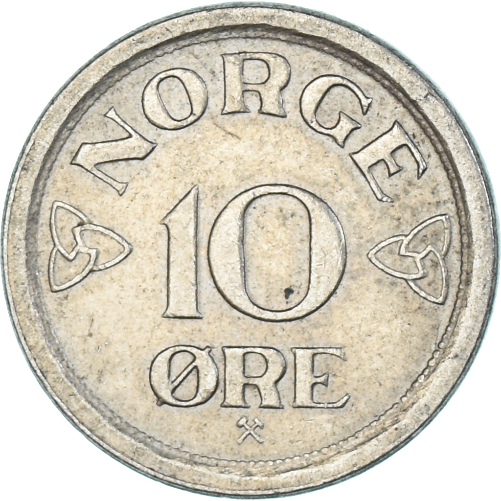 Munten, Noorwegen, 10 Öre, 1957