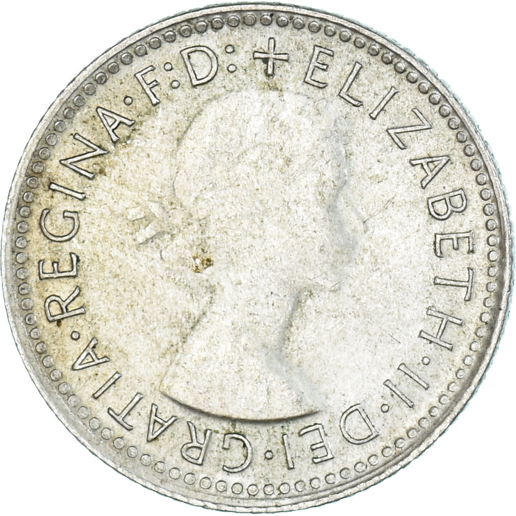 Coin, Australia, Sixpence, 1958