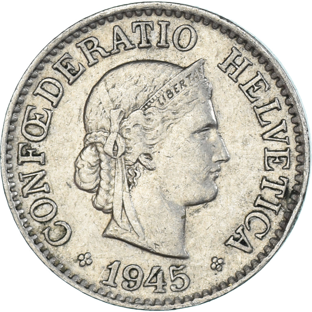 Monnaie, Suisse, 10 Rappen, 1945