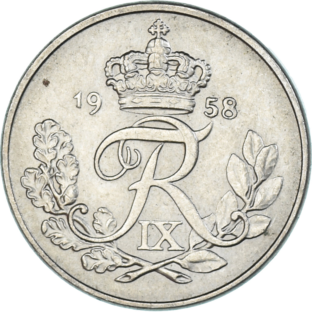 Munten, Denemarken, 10 Öre, 1958