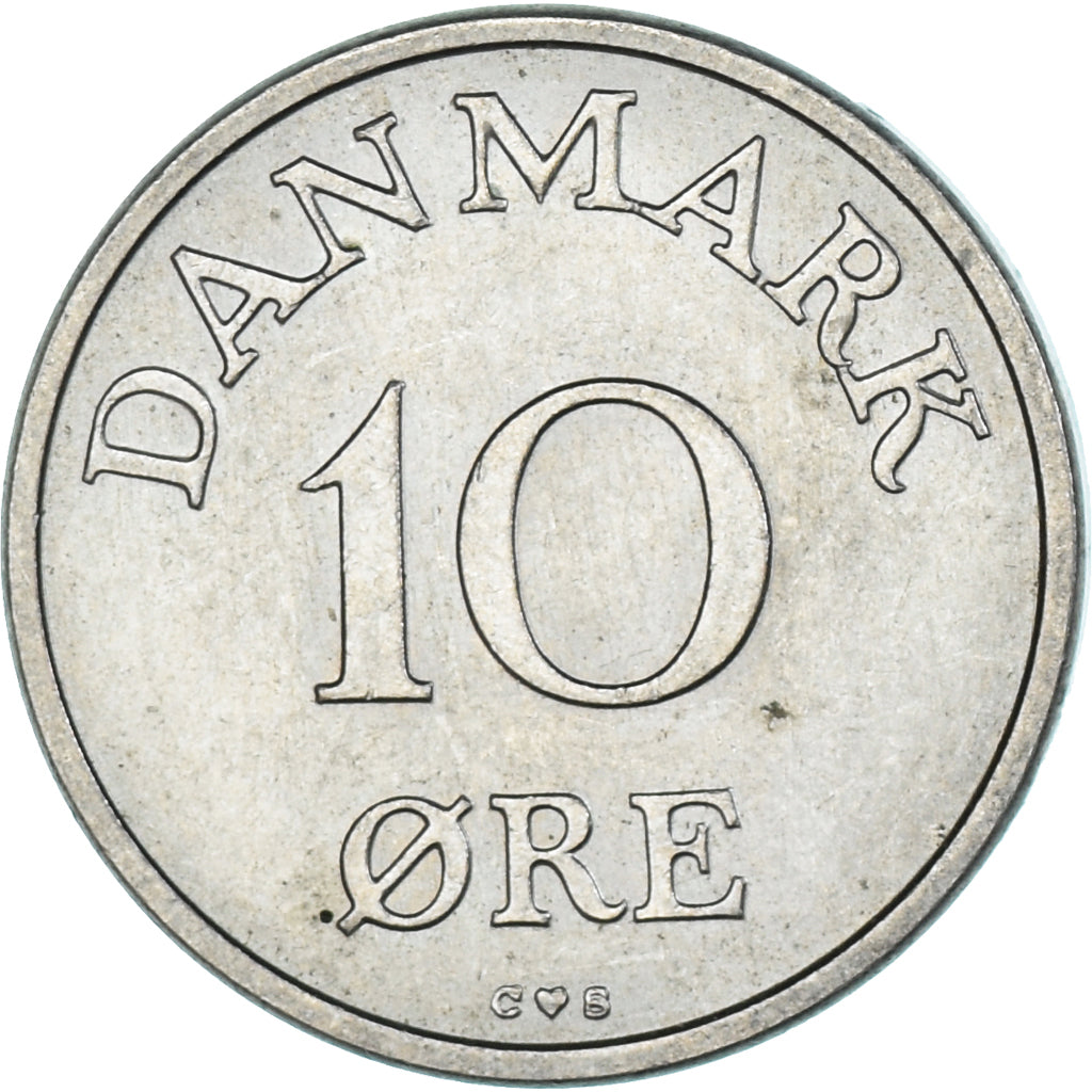 Munten, Denemarken, 10 Öre, 1958