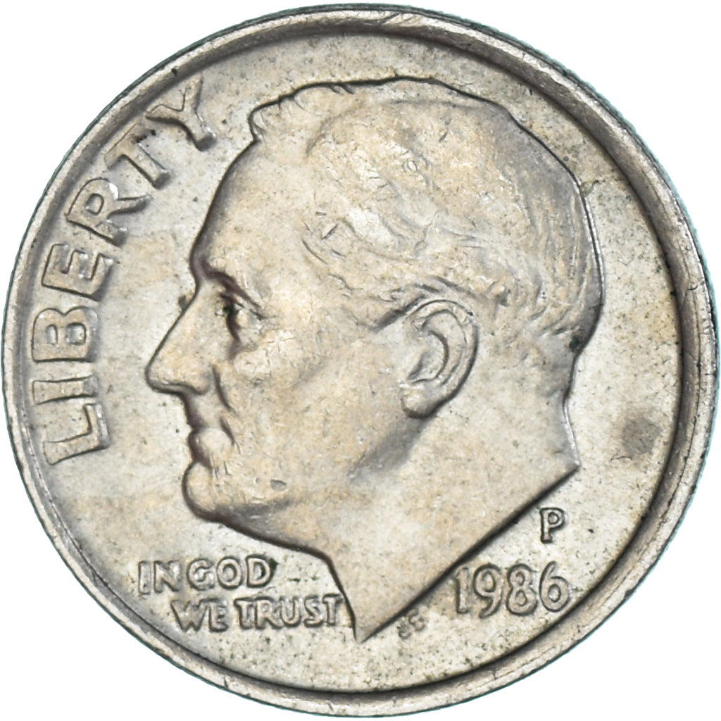 Moeda, Estados Unidos da América, Dime, 1986