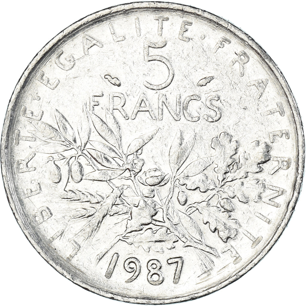 Moneta, Francja, 5 Francs, 1987
