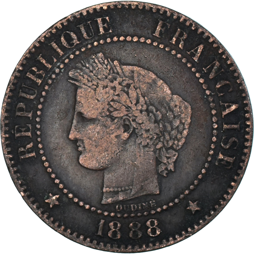 Moneda, Francia, 2 Centimes, 1888