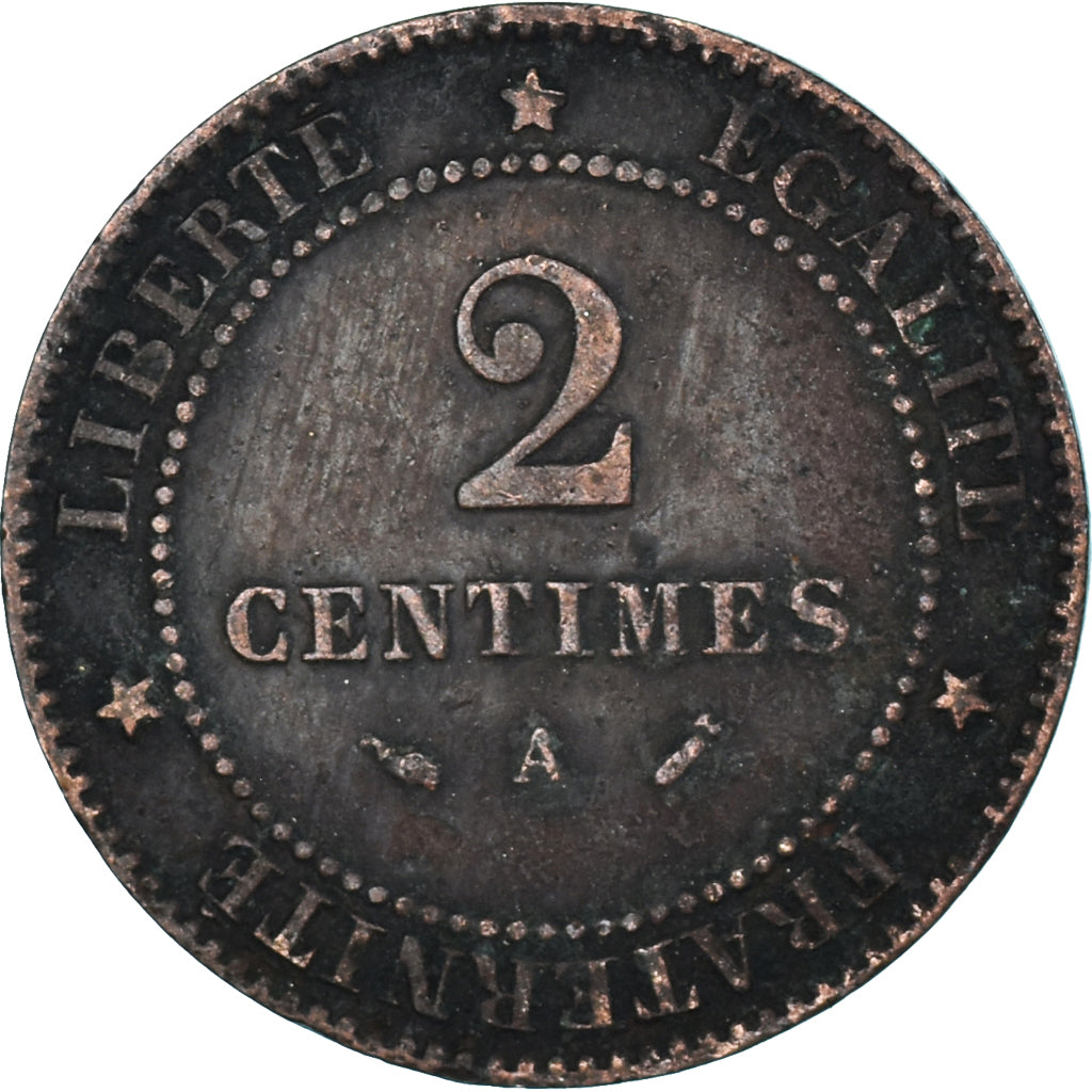 Moneda, Francia, 2 Centimes, 1888