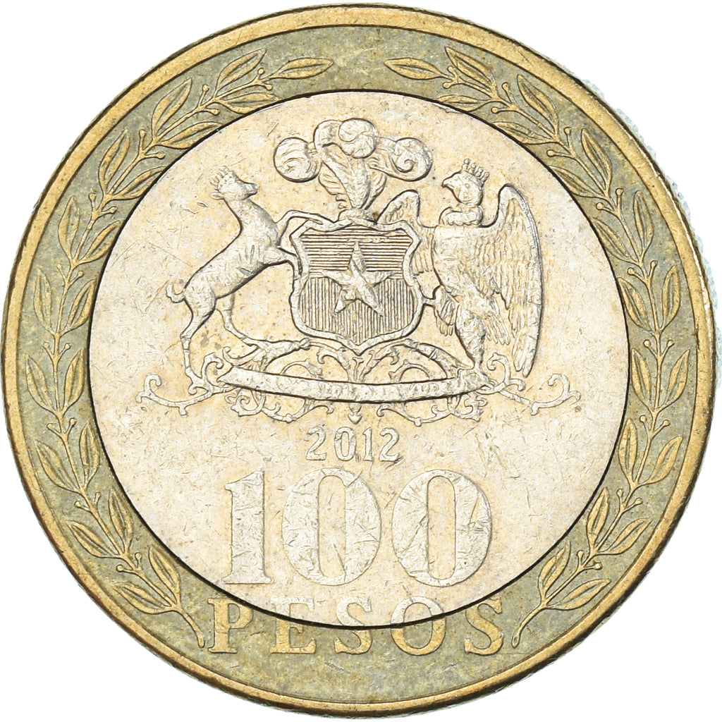 Monnaie, Chili, 100 Pesos, 2012
