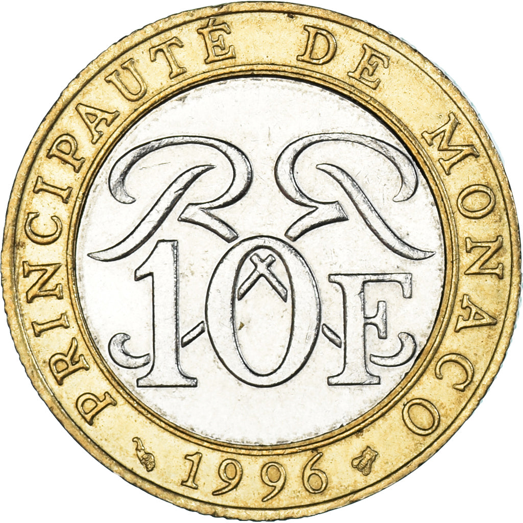 Monnaie, Monaco, 10 Francs, 1996