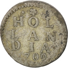 NETHERLANDS, 2 Stuivers, Double Wapenstuiver, 1709, KM #48, EF(40-45), Silver,..