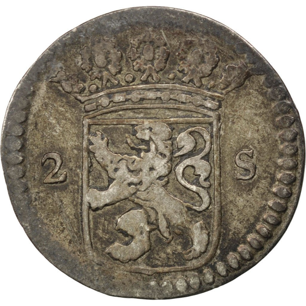 NETHERLANDS, 2 Stuivers, Double Wapenstuiver, 1709, KM #48, EF(40-45), Silver,..