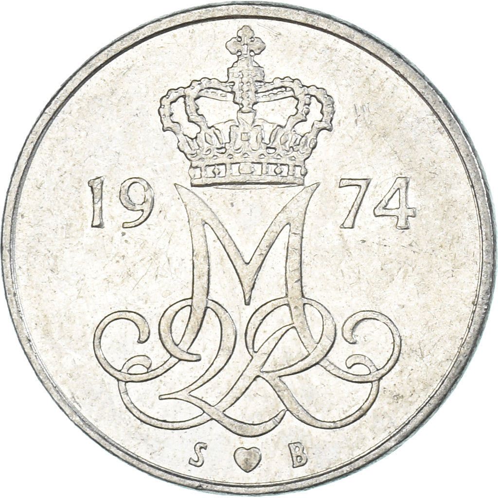 Monnaie, Danemark, 10 Öre, 1974