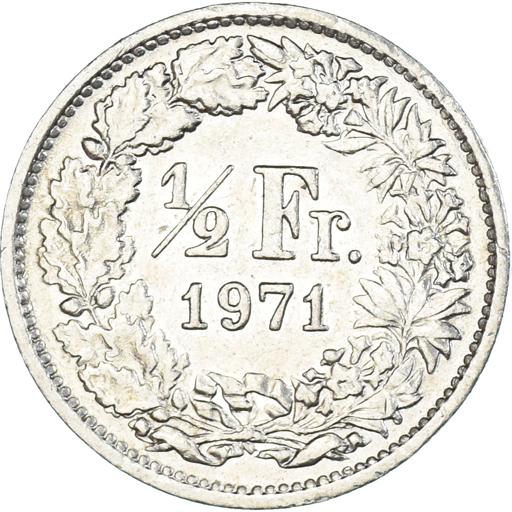 Monnaie, Suisse, 1/2 Franc, 1971
