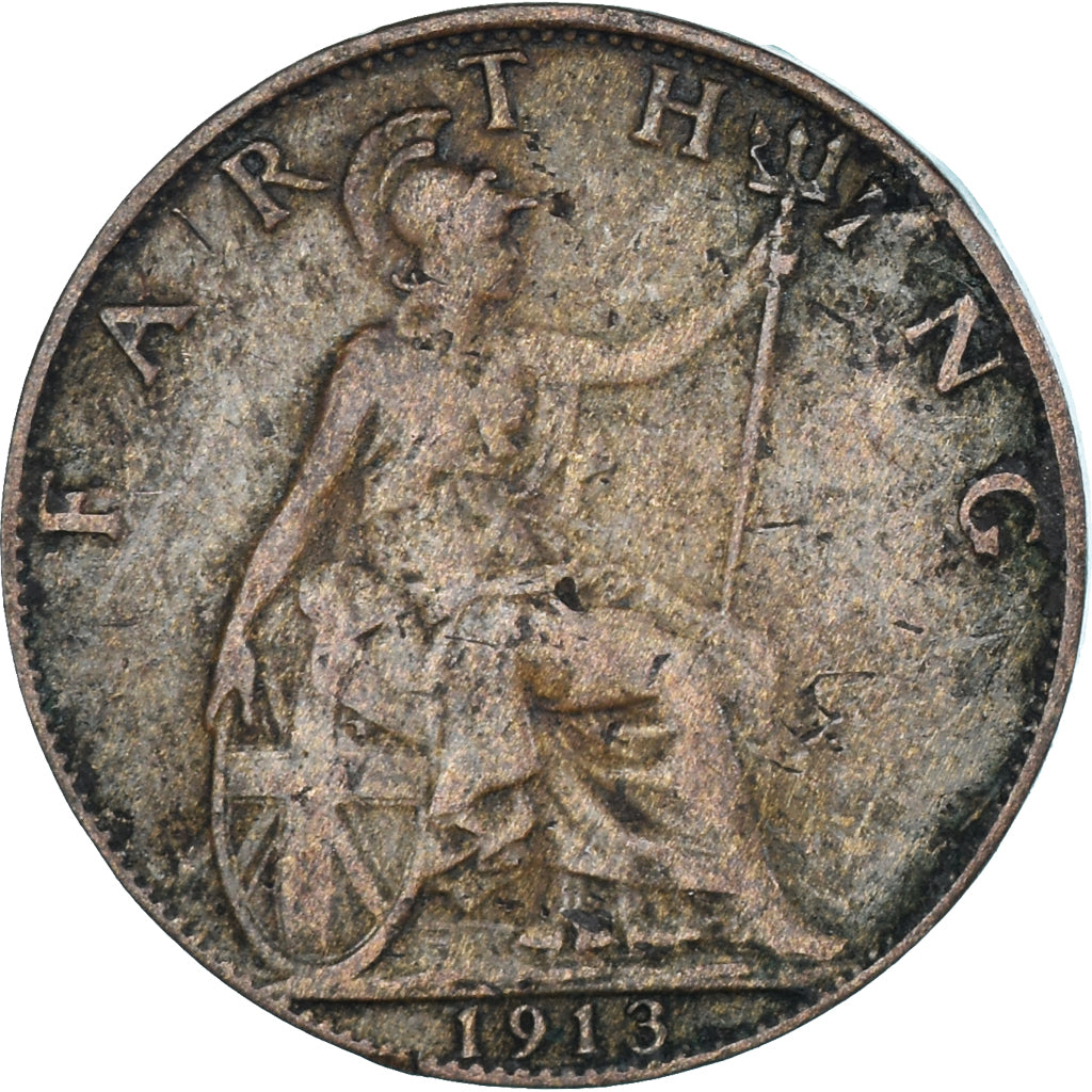 Moneta, Wielka Brytania, Farthing, 1913