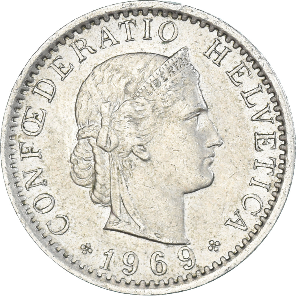 Münze, Schweiz, 20 Rappen, 1969