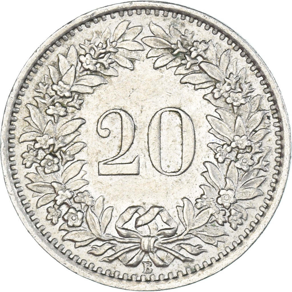 Münze, Schweiz, 20 Rappen, 1969