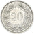 Monnaie, Suisse, 20 Rappen, 1969