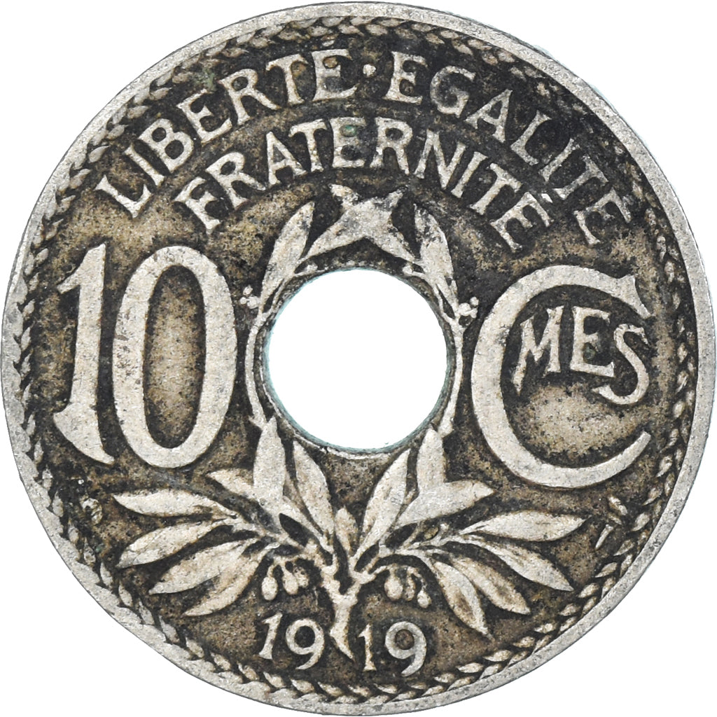 Coin, France, 10 Centimes, 1919