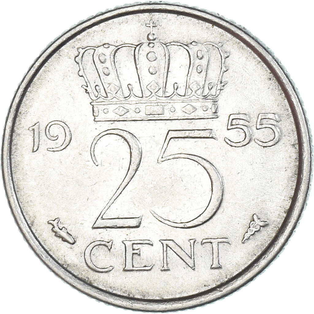 Moneta, Paesi Bassi, 25 Cents, 1955