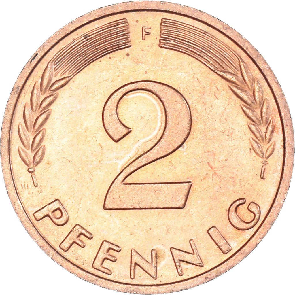 Moneda, Alemania, 2 Pfennig, 1962