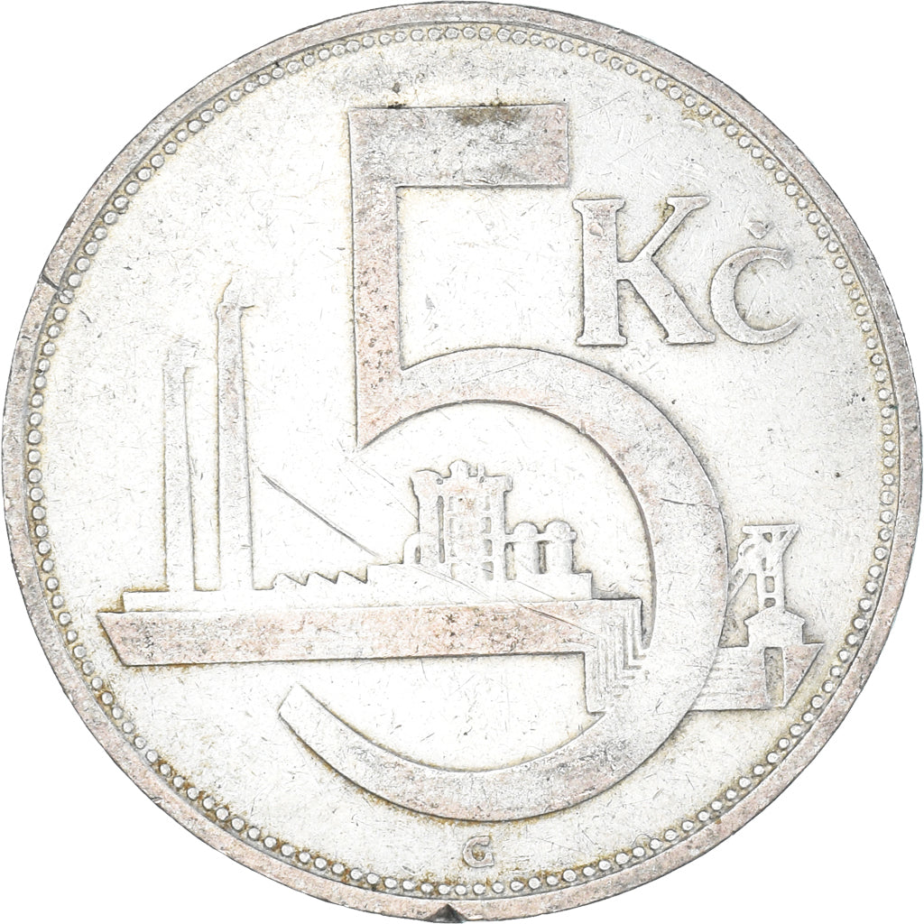 Münze, Tschechoslowakei, 5 Korun, 1930