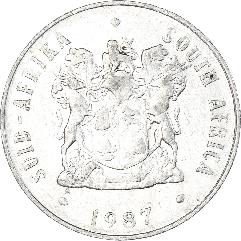 Coin, South Africa, 20 Cents, 1987