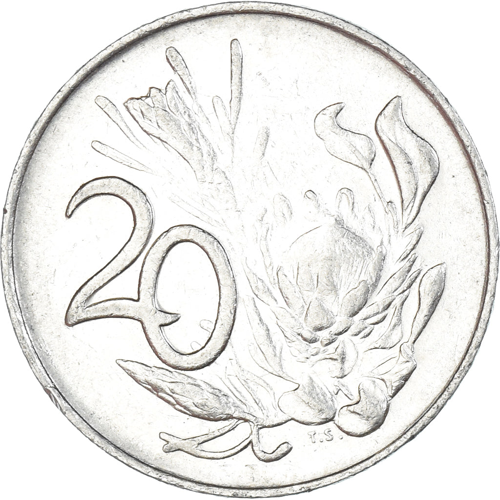 Coin, South Africa, 20 Cents, 1987