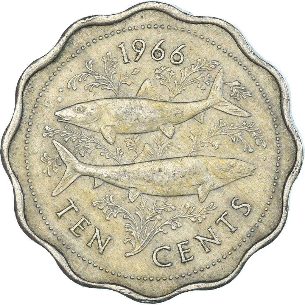 Moeda, Baamas, 10 Cents, 1966