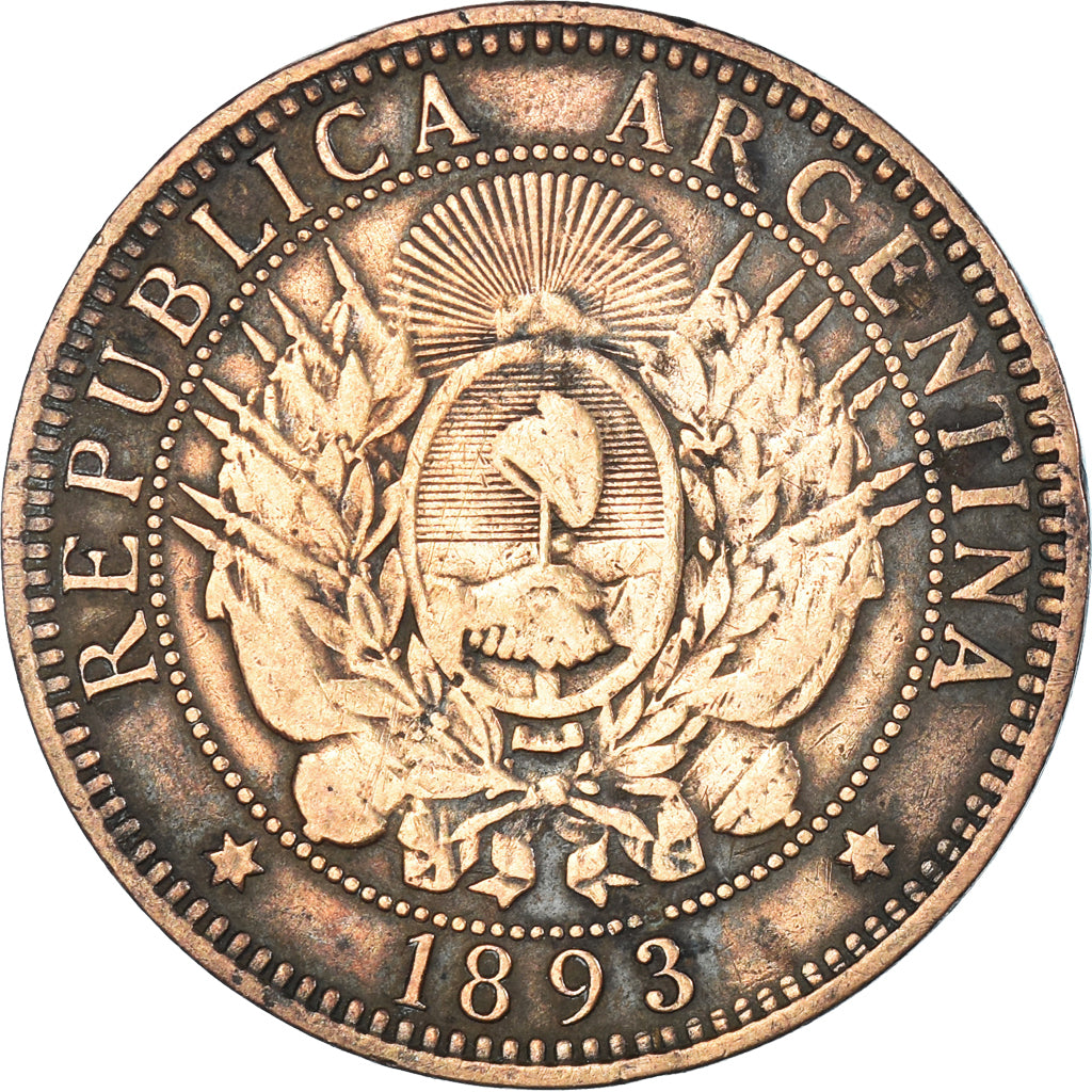 Coin, Argentina, 2 Centavos, 1893