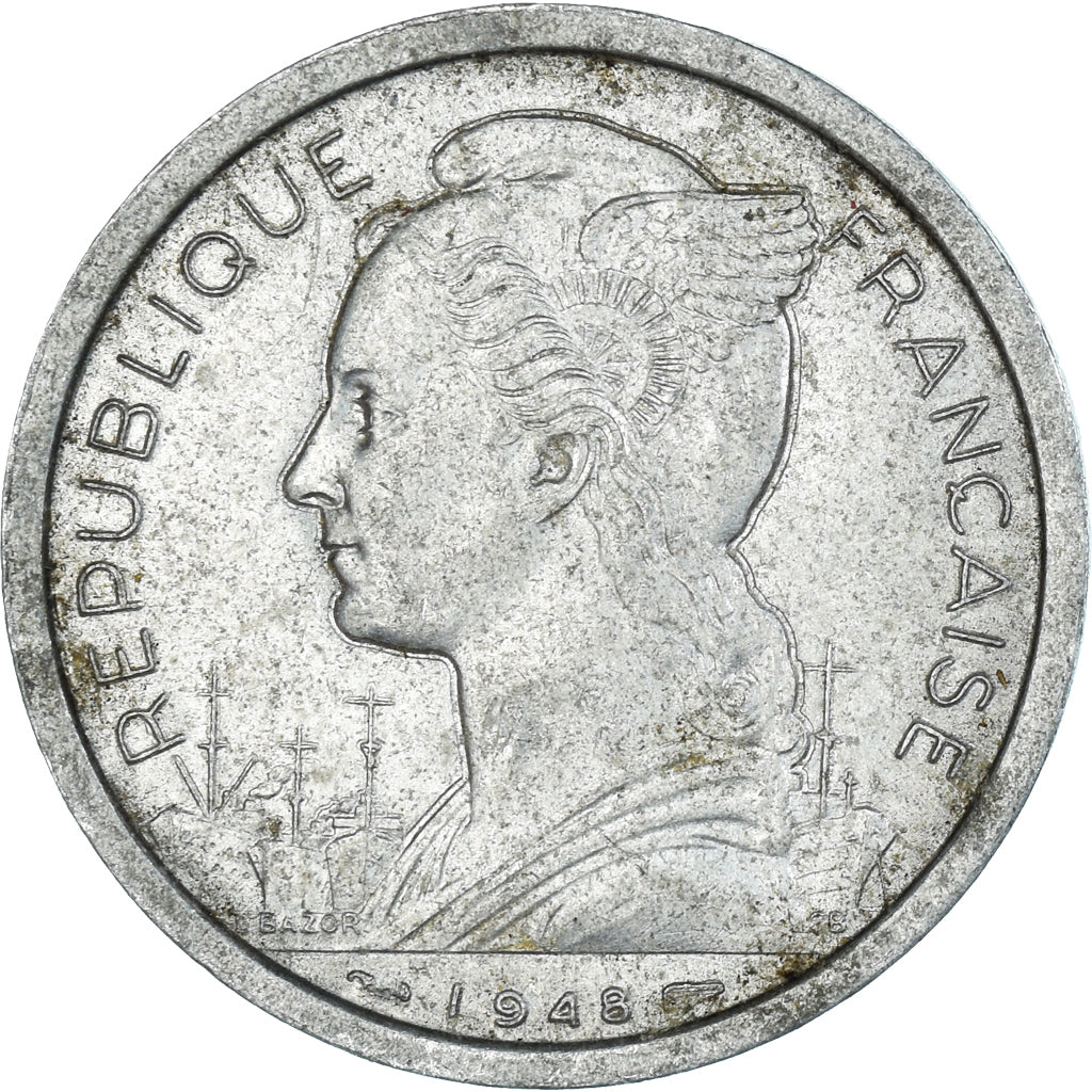 Coin, Réunion, 2 Francs, 1948