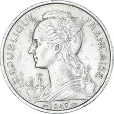 Coin, Madagascar, 5 Francs, 1953