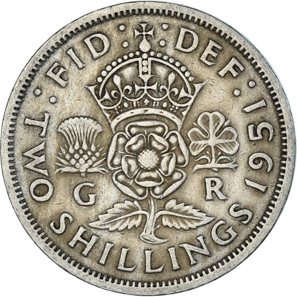Moneta, Wielka Brytania, Florin, Two Shillings, 1951