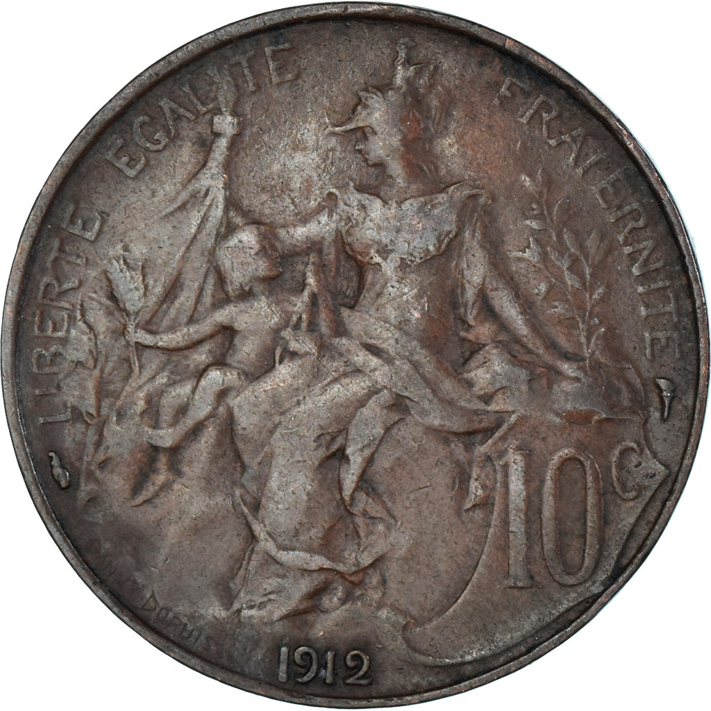 Coin, France, 10 Centimes, 1912