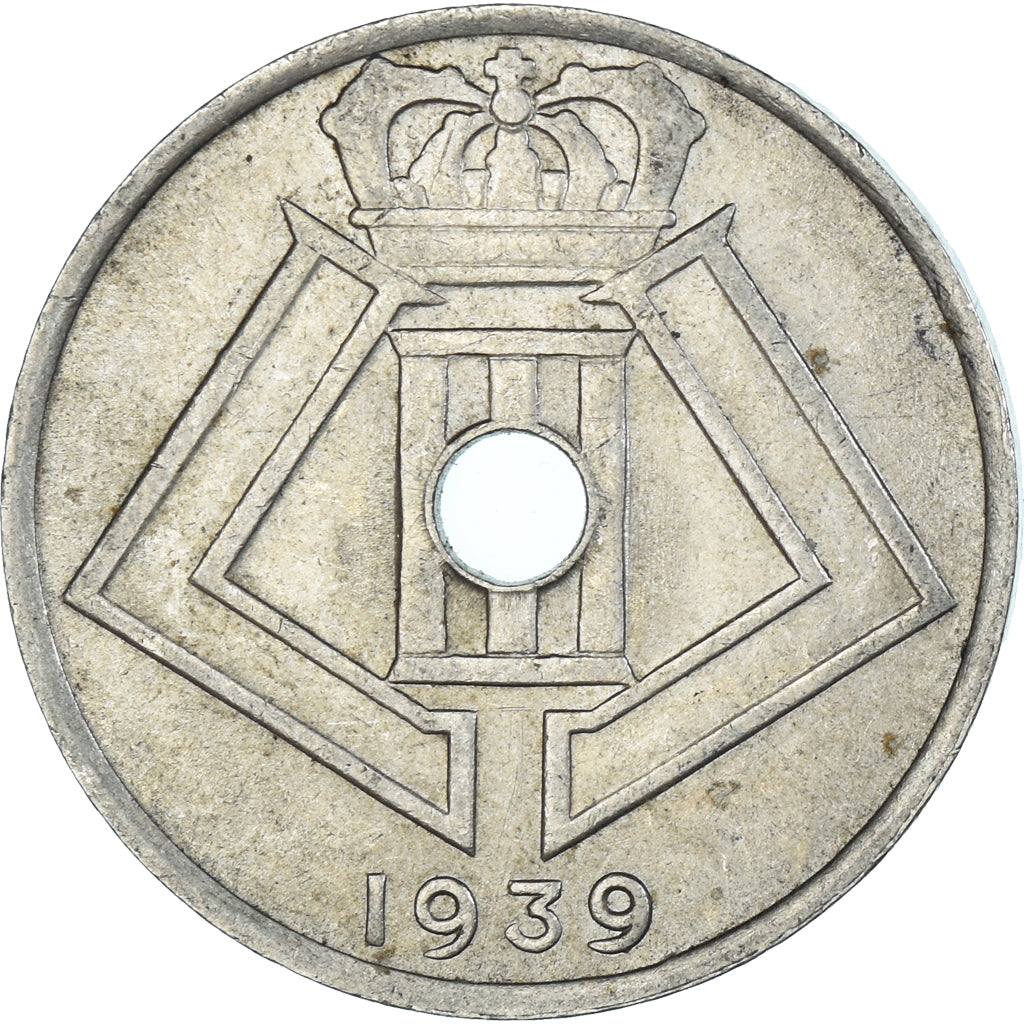 Coin, Belgium, 25 Centimes, 1939